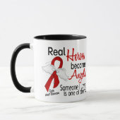 Mug Les héros deviennent maladie cardiaque d'anges (Gauche)