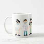 Mug Les héros Médicales cognent avec les infirmières e (Gauche)