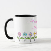 Mug Les Heureux-Mère-Jours, fleurs, vous aiment maman (Gauche)