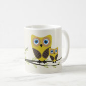 Mug Les hiboux couplent sur l'arbre (Devant droit)