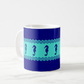 Mug Les hippocampes côtiers turquoise (Devant gauche)