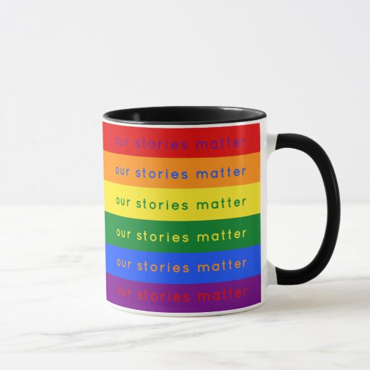 Mug Les histoires comptent Gay Pride Intersection Drap (Droite)
