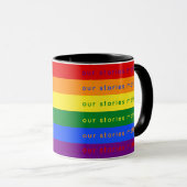 Mug Les histoires comptent Gay Pride Intersection Drap (Devant droit)