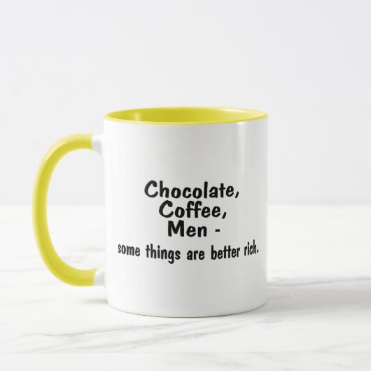 Mug Les hommes de café de chocolat quelques choses (Gauche)