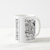 Mug Les hommes de l'espace écoutent frapper à la porte (Devant droit)