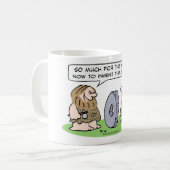 Mug Les hommes des cavernes inventent la roue, puis (Devant gauche)