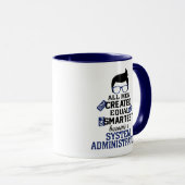 Mug Les hommes les plus intelligents deviennent admini (Devant droit)
