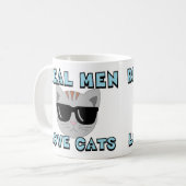 MUG LES HOMMES VRAIS AIMENT LES CHATS (Devant gauche)