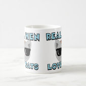 MUG LES HOMMES VRAIS AIMENT LES CHATS (Centre)