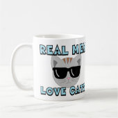 MUG LES HOMMES VRAIS AIMENT LES CHATS (Gauche)