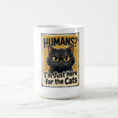 Mug Les humains ? Conception d'amant de chat noir (Centre)