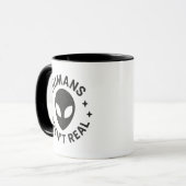 Mug Les humains ne sont pas réels (Devant gauche)