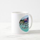 Mug "Les Îles Caïmans Soleil & Amusement" Avec Drapeau (Devant droit)