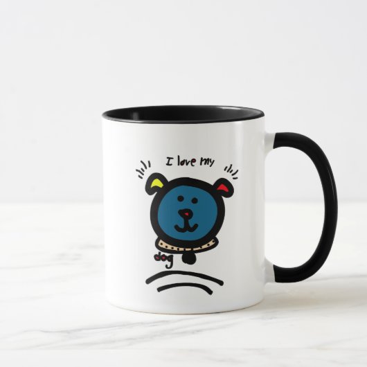Mug les imbéciles de tableau i aiment mon chien (Droite)
