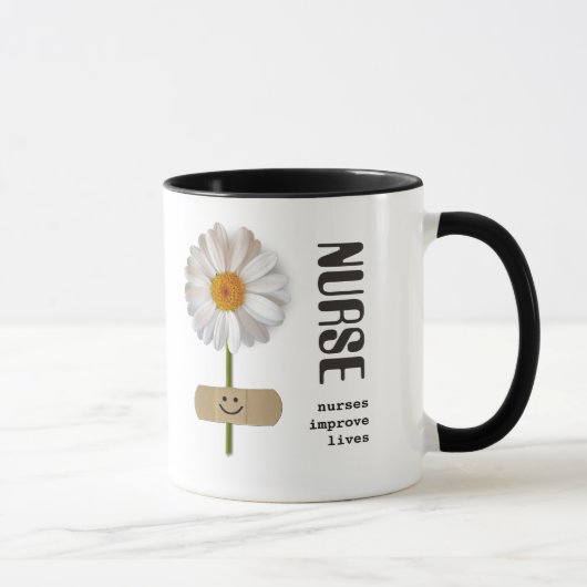 Mug Les infirmières améliorent la vie. Nom personnalis (Droite)