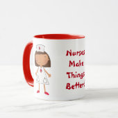 Mug Les infirmières améliorent les choses (Devant gauche)
