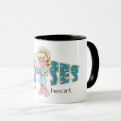 Mug Les infirmières le font avec le Coeur. Cadeau d'ap (Devant droit)