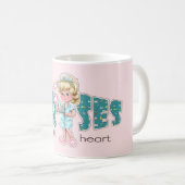 Mug Les infirmières le font avec le Coeur. Cadeau d'ap (Devant droit)