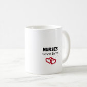 Mug Les infirmières sauvent des vies (Devant droit)