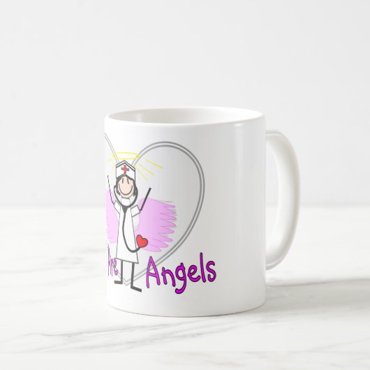 Mug Les infirmières sont des anges (Devant droit)