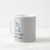 Mug Les infirmières sont des chats Cool Gray Drôle Cha (Devant gauche)