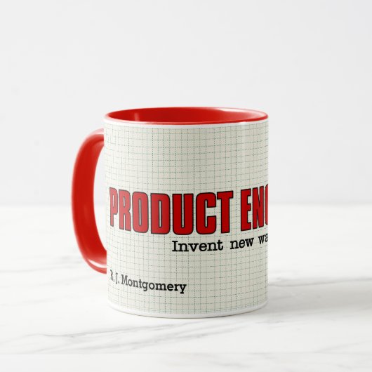 Mug Les ingénieurs de produits inventent de nouvelles  (Devant gauche)