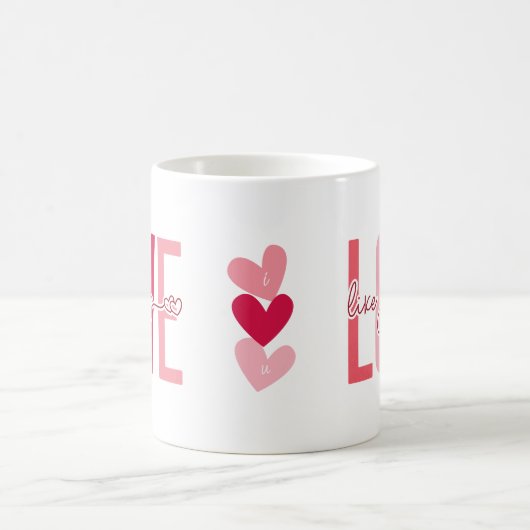 Mug Les initiales de la Saint-Valentin chrétienne aime (Centre)