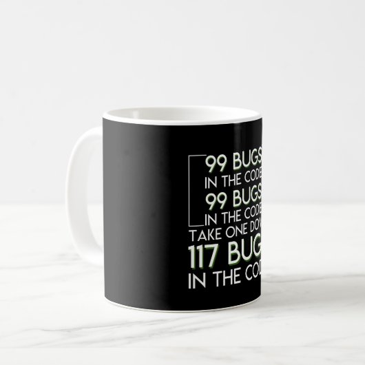 Mug Les insectes du programmeur 99 de codeur (Devant gauche)