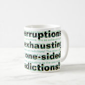 Mug Les interruptions sont aussi épuisantes (Devant droit)