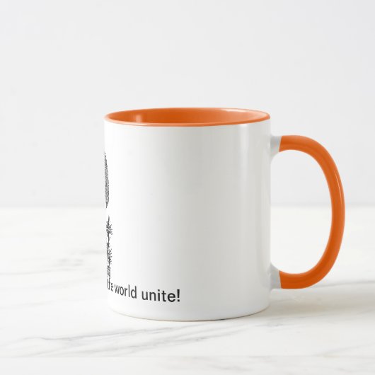 Mug Les intoxiqués de café du monde unissent ! (Droite)