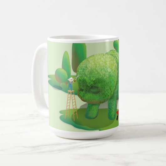 Mug Les jardiniers de chats et les animaux verts (Devant gauche)