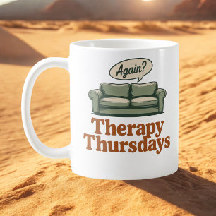 Mug Les jeudis de thérapie Humour de guérison consci