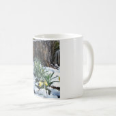 Mug Les jonquilles jaunes dans la neige (Devant droit)