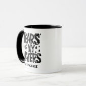 Mug Les larmes de mes haïrs personnalisées (Devant gauche)