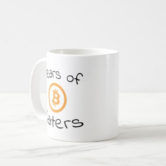 Mug Les larmes des détonateurs de Bitcoin Drôle BTC (Devant gauche)