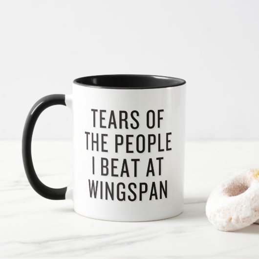 Mug Les larmes des gens que je bat à l'envergure drôle (Avec donut)