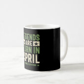 Mug Les légendes sont nées en Avril - Avril Anniversai (Devant droit)