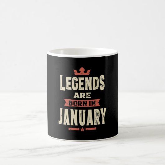 Mug Les légendes sont nées en Janvier - Janvier Annive (Centre)