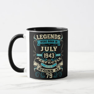 Mug Les légendes sont nées en juillet 1943 79e anniver