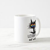 Mug Les lesbiennes mangent ce chat un Humour amusant j (Devant droit)
