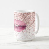 Mug Les lèvres de Parties scintillant Glam Glitz Roses (Devant droit)
