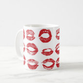 Mug Les lèvres des femmes sont dressées. Isoler les lè (Devant gauche)