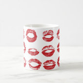 Mug Les lèvres des femmes sont dressées. Isoler les lè (Centre)