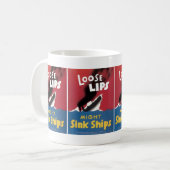 Mug Les lèvres lâches pourraient couler des bateaux (Devant gauche)