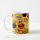 Mug Les lèvres rétro Bomb Rouge/Or ID553 (Gauche)