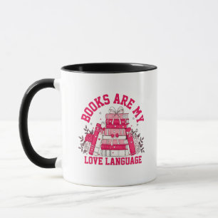 Mug Les Livres Sont Ma Langue D'Amour Bookish Valentin