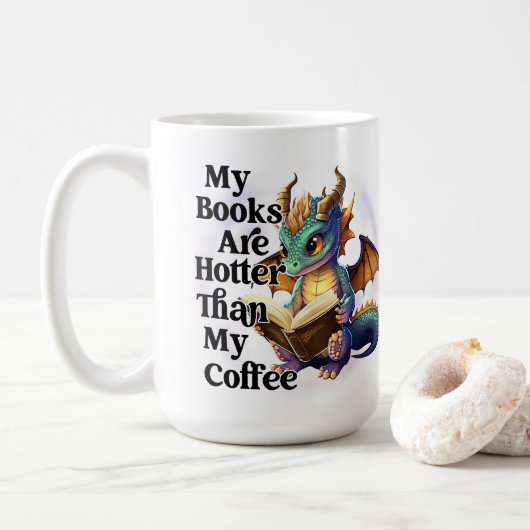 Mug Les livres sont plus chauds (Avec donut)
