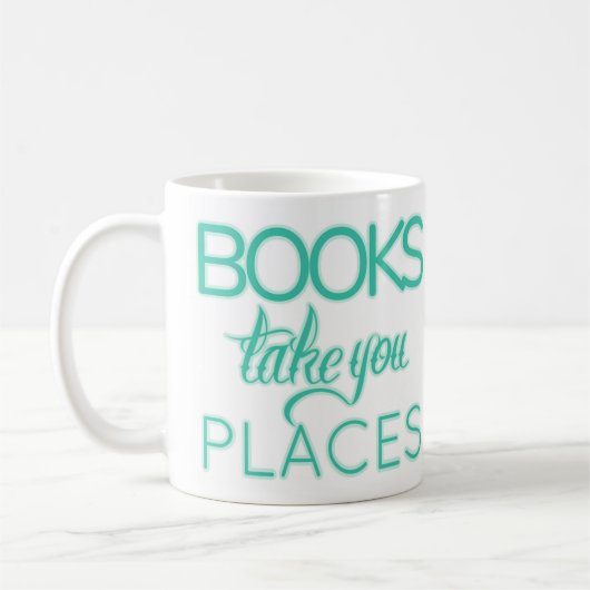 Mug Les livres vous emmènent dans les lieux (Gauche)