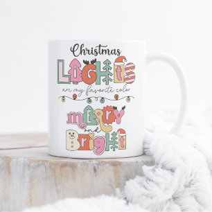 Mug Les lumières de Noël sont ma couleur préférée