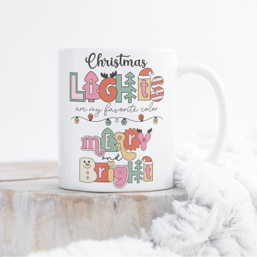 Mug Les lumières de Noël sont ma couleur préférée